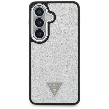 Case Guess Fixed Glitter Triangle MagSafe Защитный чехол для Samsung Galaxy S26 / серебристый (GUHMS26SPFGTSCMS)