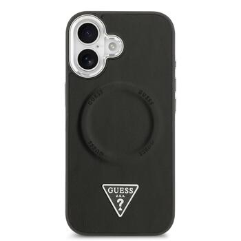 Guess PU Leather Triangle Logo MagSafe Case Чехол для Apple iPhone 17 (GUHMP17SPSDTSCMK)