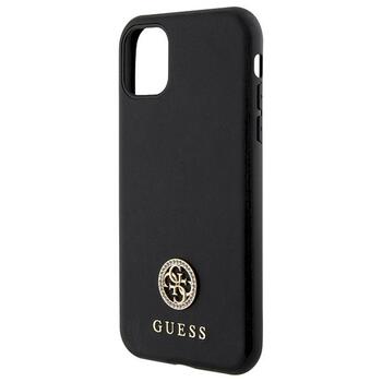 Guess GUHCN61PS4DGPK Hardcase Strass Metal Logo Aizsargapvalks priekš iPhone 11/Xr 6.1