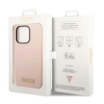 Guess GUHMP14LSBPLP Hardcase Silicone Logo Plate MagSafe Защитный чехол для iPhone 14 Pro 6,1