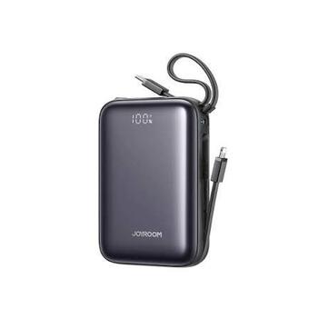 Joyroom JR-PBF29 Power Bank with Digital Display Type-C, PD 22.5W, 20000 mAh with built-in Double Type-C Cable Зарядная батарея / чёрный (JR-PBF29-BLK)