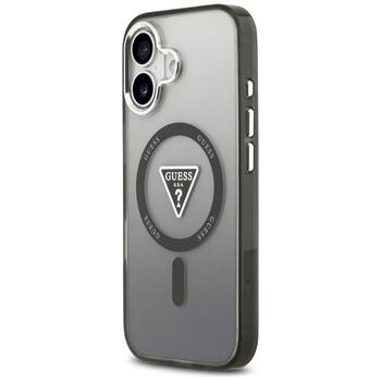 Case Guess IML Gradient Triangle Logo MagSafe Защитный чехол для iPhone 17 / чёрный (GUHMP17SHGTMLCGK)