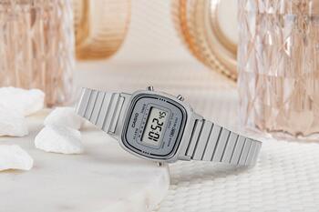 CASIO Vintage LA670WEA-7EF Sieviešu rokas pulkstenis / sudraba (LA670WEA-7EF)