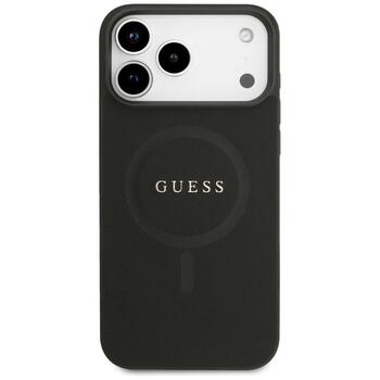 Guess Saffiano Classic Logo MagSafe Case Защитный чехол для iPhone 17 Pro Max / чёрный (GUHMP17XPSAHMCK)