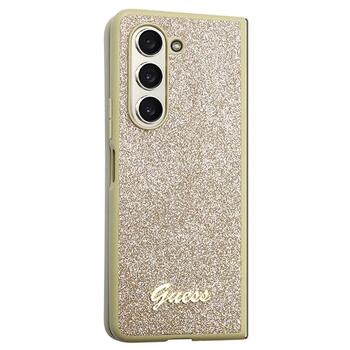 Guess GUHCZFD5HGGSHD Golden Hard Case Glitter F946 Maciņš priekš Samsung Galaxy Z Fold5 (GUHCZFD5HGGSHD)