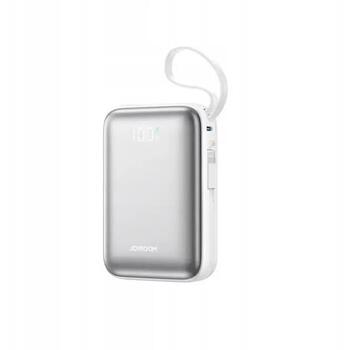 Joyroom JR-PBF29 Power Bank with Digital Display Type-C, PD 22.5W, 20000 mAh with built-in Double Type-C Cable Зарядная батарея / белый (JR-PBF29-WHT)