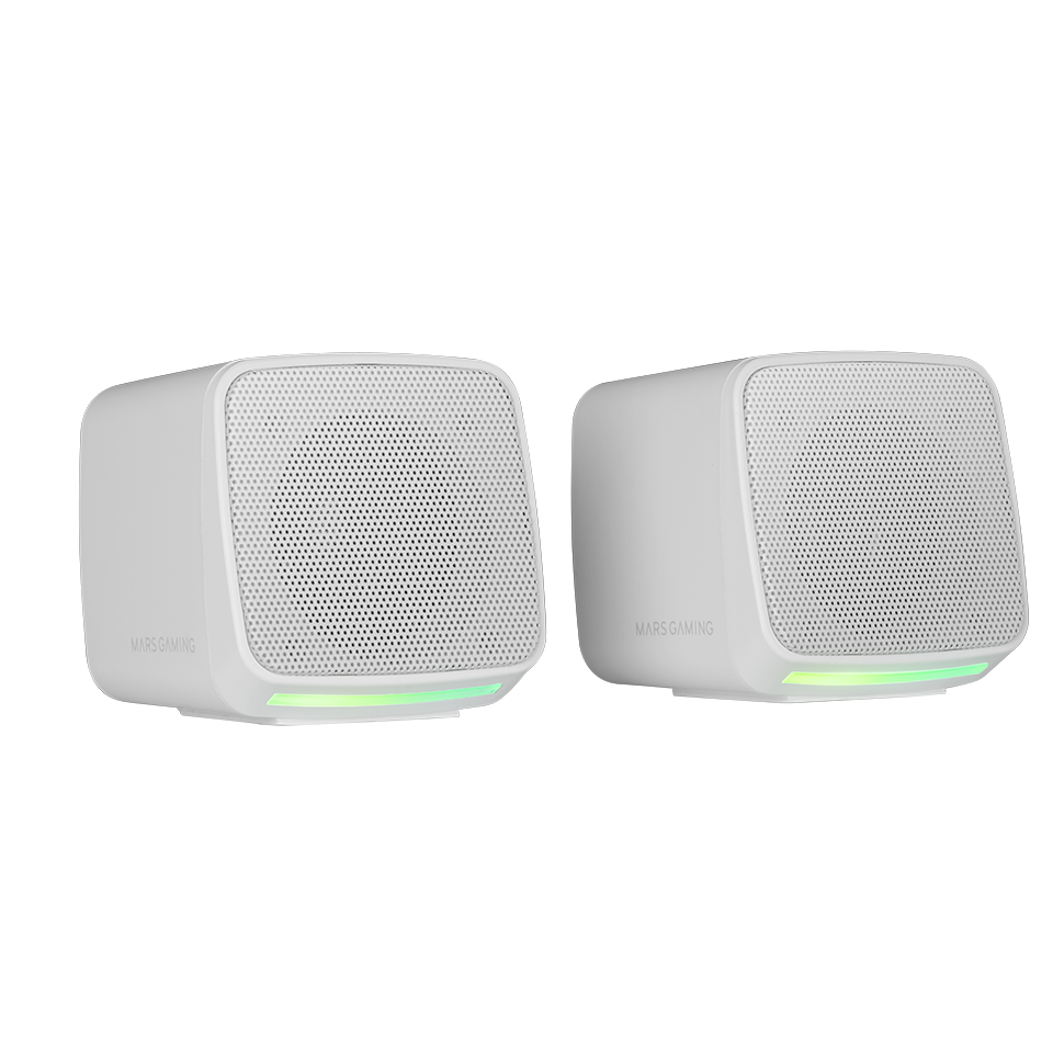 Mars Gaming MSPROW Stereo datoru skaļruni 10W / balts (MSPROW)