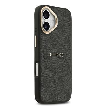 Guess PU Leather 4G Gold Frame MagSafe Case Чехол для Apple iPhone 17 (GUHMP17SP4MSEGCK)