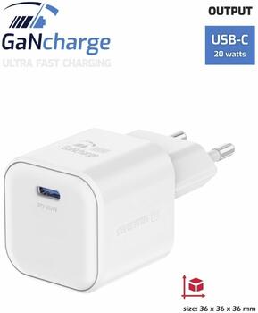 Swissten 3арядное устройство GaN USB-C 20W PD (22070100)