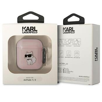 Karl Lagerfeld KLA2HNCHTCP AirPods 1/2 Ikonik Choupette Защитный чехол / розовый (KLA2HNCHTCP)