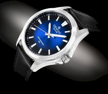 Giewont Elegance Sapphire Vīriešu pulkstenis GW5160-A3 / melns/zils (GW5160-A3)