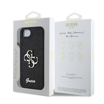 Guess PU Fixed Glitter 4G Metal Logo Case Чехол для Apple iPhone 16e (GUHCPSE4HG4SGK)