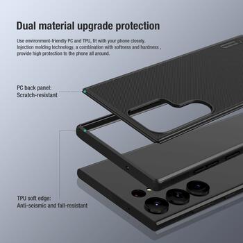 Nillkin Super Frosted PRO Back Cover Защитный чехол для Samsung Galaxy S23 Ultra / чёрный (57983112686)