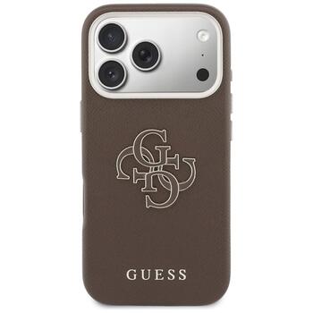Guess FW Resin Logo Case Aizsargapvalks priekš iPhone 17 Pro / brūns (GUHCP17L5PS4RGGW)