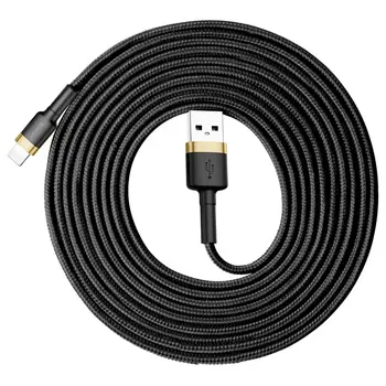 Baseus Cafule USB to Lightning Кабель 2A 3m / золотой-черный (CALKLF-RV1)