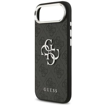Guess 4G Big 4G Classic Logo Защитный чехол для iPhone 17 Air / чёрно-серебристый (GUHCP17MP4G4SMCK)