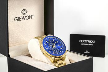 Giewont Chronograph Sapphire Vīriešu pulkstenis GW7290-B6 / zelta zils (GW7290-B6)