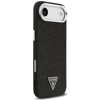 Case Guess Glitter Triangle Logo MagSafe Защитный чехол для iPhone Air / чёрный (GUHMP17MPFGTSCMK)