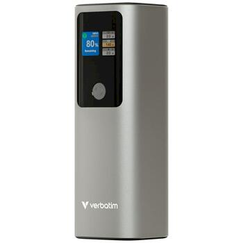 Verbatim 32269 Charge n Go Ārējās baterijas 27000mAh / 140W / 2xUSB-C / PD 3.1 gray (32269)