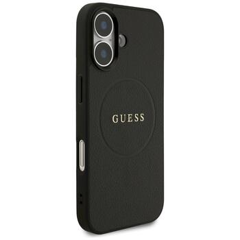 Guess Grained Ring MagSafe Защитный чехол для iPhone 17 / чёрный (GUHMP17SPGHSMMK)