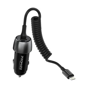 Promate PowerDrive-33PDI Auto lādētājs 33W / Lightning + USB-C (POWERDRIVE33PDI)