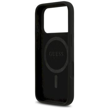 Case Guess Silicone Triangle Logo MagSafe Защитный чехол для iPhone 17 Pro Max / чёрный (GUHMP17XSCTRLMK)