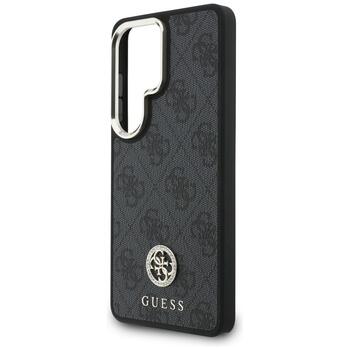 Guess 4G Big Rhinestone Triangle Strap MagSafe Aizsargapvalks priekš Samsung Galaxy S26 Ultra / melns (GUHMS26LP4G4DCSK)
