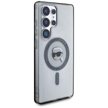 Karl Lagerfeld Button Karl Head Printed Logo MagSafe Aizsargapvalks Priekš Samsung Galaxy S25 Ultra (KLHMS25LHLSKIK)