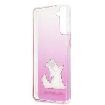 Karl Lagerfeld KLHCS21MCFNRCPI S21+ G996 Hardcase Choupette Fun Aizsargapvalks priekš Samsung Galaxy S21+ G996 / rozā (KLHCS21MCFNRCPI)