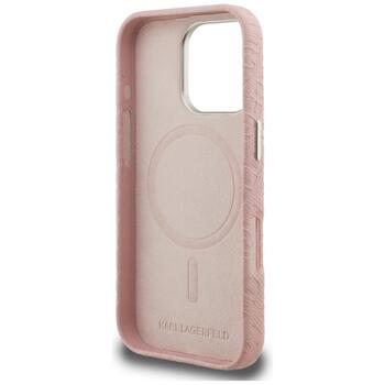 Karl Lagerfeld FW Stamped Karl MagSafe Case Защитный чехол для iPhone 16 Pro / розовый (KLHMP16LPGKLFOFP)