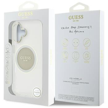 Case Guess IML Metal Colored Circle Classic Logo MagSafe Защитный чехол для iPhone 16 / серый (GUHMP16SHTDRCEDG)