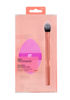 Real Techniques Precision Perfection Duo Набор принадлежностей для макияжа (кисть + спонж) (079625452525)