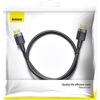 Baseus Cafule HDMI 2.0 HDMI-кабель 4K 3D 1m / чёрно-серый (CADKLF-E01)