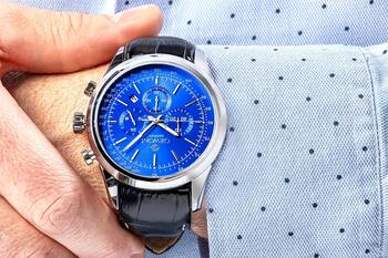Giewont Vīriešu pulkstenis Chronograph Sapphire / sudraba-zils (GW7650-A3)
