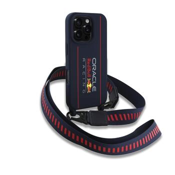 Red Bull Silicone Vertical Logo MagSafe Case + Crossbody Strap Чехол и ремешок через плечо для Apple iPhone 16 Pro (RBHMP16L24SISOLRV)