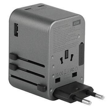 Energea TravelWorld GaN65 USB-C PD 65 Вт + универсальный адаптер PPS 55 Вт (TWA-GAN65-GUN)