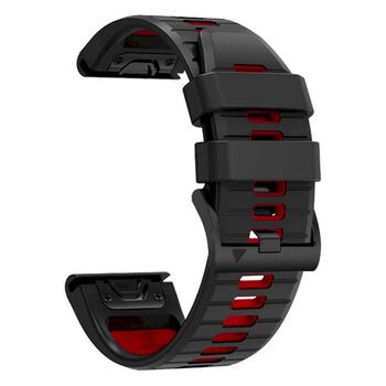 Tech-Protect IconBand Pro Watch Strap Pulksteņa siksniņa priekš Garmin fenix 3/5X/3HR/5X Plus/6X/6X Pro/7X / melns/sarkans (9319456605082)