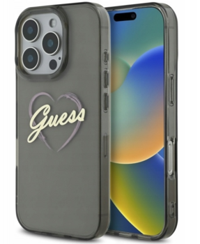 Guess IML Heart Защитный Чехол для Apple iPhone 16 Pro Max (GUHCP16XHCHGSPK)