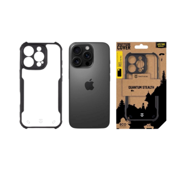 Tactical Quantum Stealth Cover Защитный чехол для Apple iPhone 16 Pro / прозрачный/чёрный (TA-57983121928)