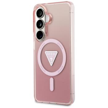 Case Guess IML Gradient Triangle MagSafe Aizsargapvalks priekš Samsung Galaxy S26 / rozā (GUHMS26SHGTMLCGP)