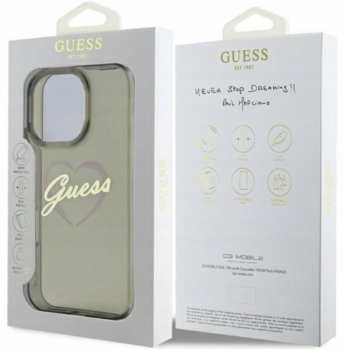 Guess IML Heart Защитный Чехол для Apple iPhone 16 Pro (GUHCP16LHCHGSPK)