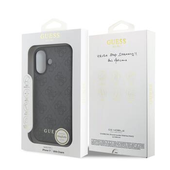 Guess 4G Charm Case Aizsargapvalks priekš Apple iPhone 17 (GUHMP17SGF4GCK)