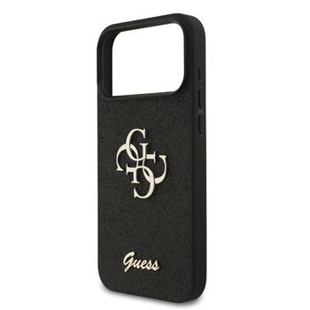 Guess PU Fixed Glitter 4G Metal Logo Case Чехол для Apple iPhone 17 Pro Max (GUHCP17XHG4SGK)