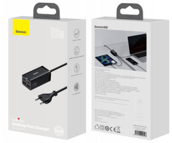 Baseus GaN3 Lādētājs 2x USB-C / 2x USB / 100W (CCGP000101)
