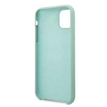 Guess GUHCN58LSLMGG Silicone Vintage Gold Logo Hard Case Aizsargapvalks priekš iPhone 11 Pro / zaļš (GUHCN58LSLMGG)