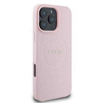 Guess GUHMP15XPGHSMMP Grained Ring MagSafe Защитный чехол для iPhone 15 Pro Max 6.7