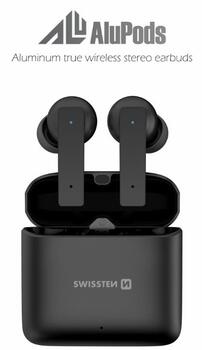Swissten ALUPODS PRO TWS Bluetooth Стерео Гарнитура с Микрофоном (54300300)