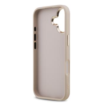 Guess PU Leather 4G Metal Logo Gold Frame Case Защитный чехол для iPhone 17 / розовый (GUHCP17S4GMGCPI)