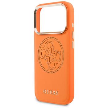 Case Guess Perforated 4G MagSafe Aizsargapvalks priekš iPhone 17 Pro Max / oranžs (GUHMP17X5PG4SRGO)