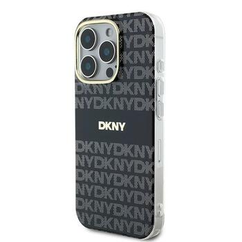 DKNY Repeat Texture Pattern With Stripe Защитный Чехол для Apple iPhone 16 Pro (DKHMP16LHRHSEK)